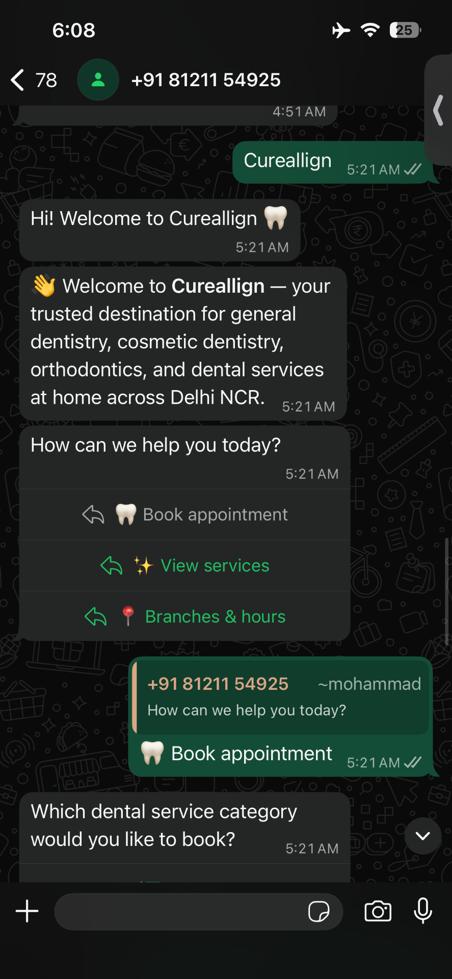 Customer messages → Instant branded welcome